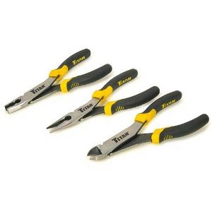 Pliers/Cutters/Crimpers Titan 18408 3 Pc Heavy Duty 8