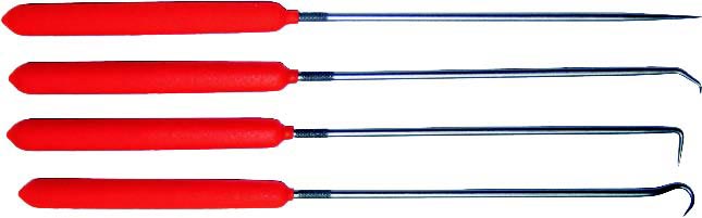 Speciality Tools T & E Tools 7818 4 Piece Extra Long Utility Pick Set