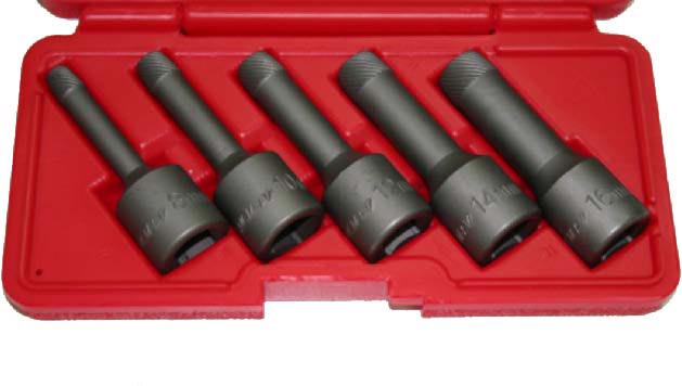 1/2 Drive Professional T & E Tools 8914 5Pc. 1/2� Drive Impact Wedge Proof Extractor Set