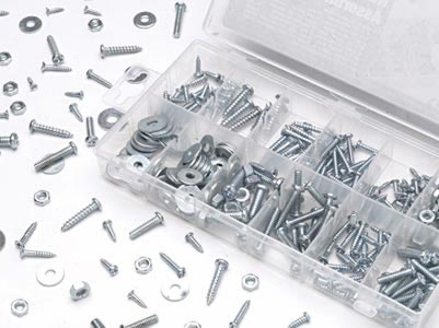 Hardware Assortments PTW5222 347 pc Nut & Bolt Assortment - Metric