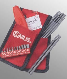 Nut Drivers, Star/Hex Handrivers & Screwdrivers PN:SB223SH Genius 23 Piece SAE Hex Screwdriver Bit Set