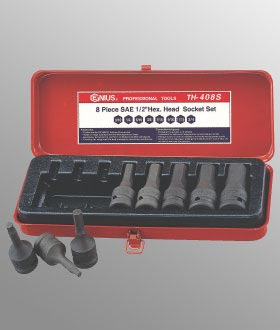 Hex & Star Sockets Professional Series PN:TH408S Genius 8 Piece 1/2