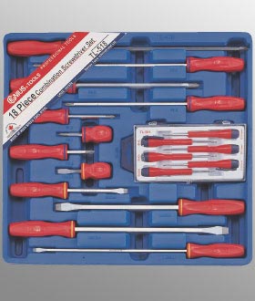 Nut Drivers, Star/Hex Handrivers & Screwdrivers PN:TL518 Genius 18 Piece Combination Screwdriver Set
