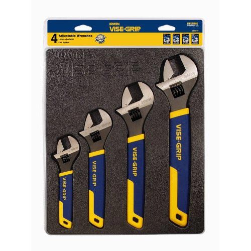 Wrenches / Pliers Professional Irwin 2078706 4 Piece 6-Inch Long, 8-Inch Long, 10-Inch Long and 12-Inch Long Adjustable Wrench Tray