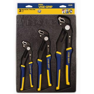 Wrenches / Pliers Professional Irwin 2078710 3 Piece 8-Inch 10-Inch and 12-Inch Groove Lock Tray Set