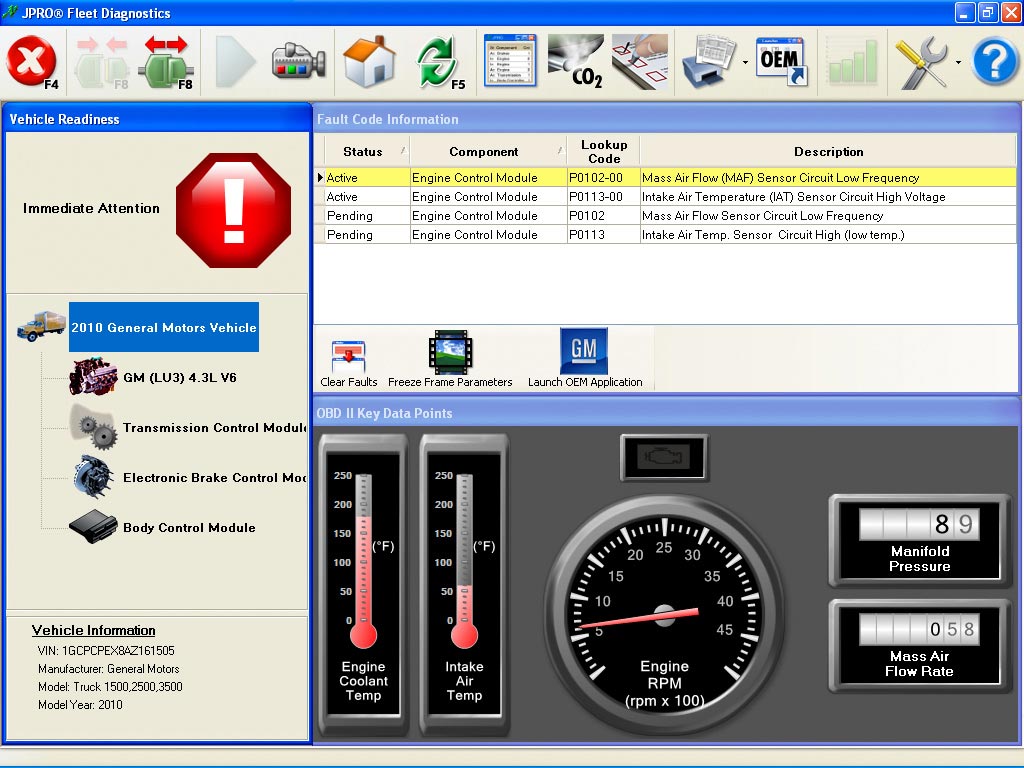Computer Diagnostic Software Noregon 11231 JPRO Commercial Fleet Diagnostics - GM Module