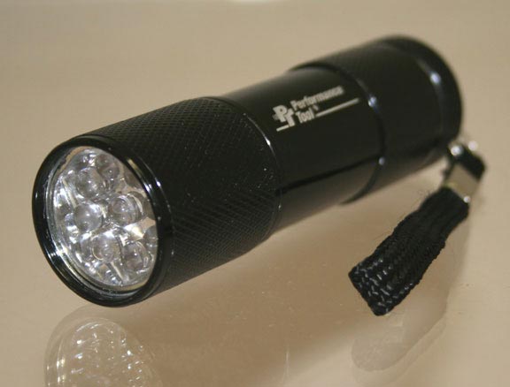 Task Lights/Flashlights PTW2389B 9 LED 3 1/2 Super Light Black