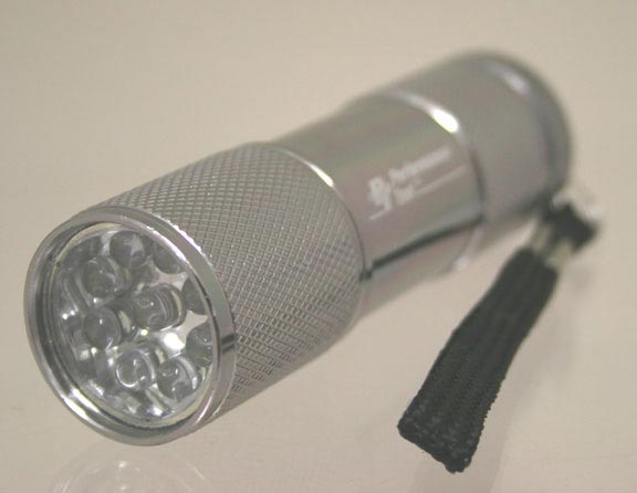 Task Lights/Flashlights PTW2389S 9 LED 3 1/2 Super Light Silver