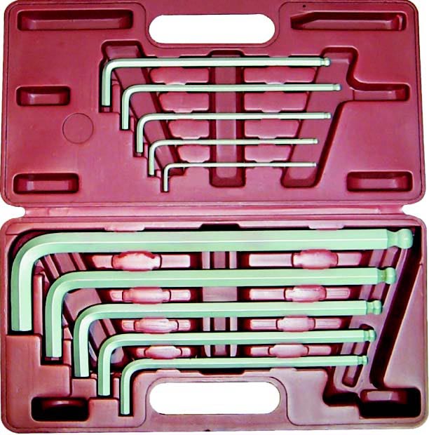 Nut Drivers, Star/Hex Handrivers & Screwdrivers T & E Tools MK069 10 Piece Metric Ball-End Hex Key-Long Arm