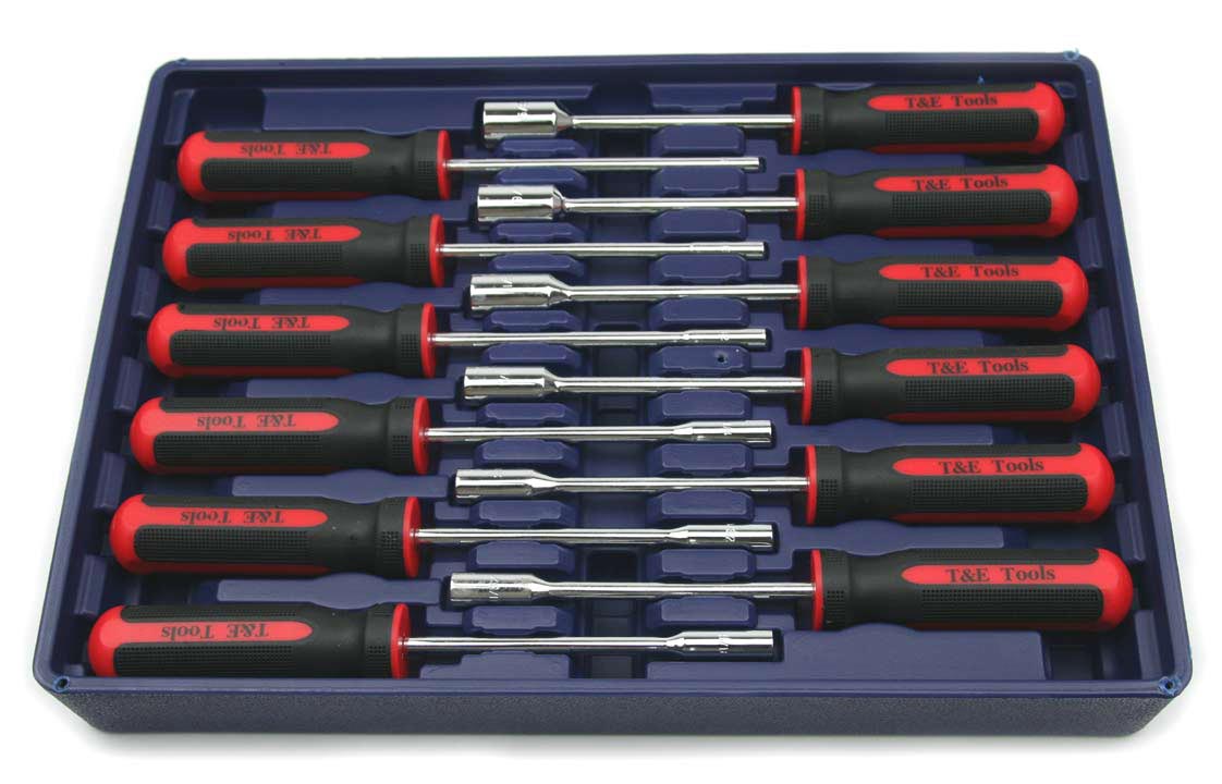 Nut Drivers, Star/Hex Handrivers & Screwdrivers T & E Tools ST922 12 Piece Standard Spin-Tite Nut Driver Set-SAE