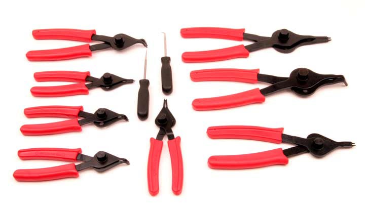 Pliers/Cutters/Crimpers T & E Tools 125 11 Piece Internal-External Circlip Plier Set
