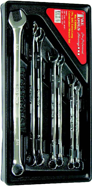 Wrenches T & E Tools 13000L 7Pc. Pro-Line Extra Long SAE Combination Wrench Set- [12 Point]