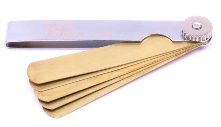 Speciality Tools T & E Tools 7005  6 Blade Non-Magnetic Feeler Gauge-Brass