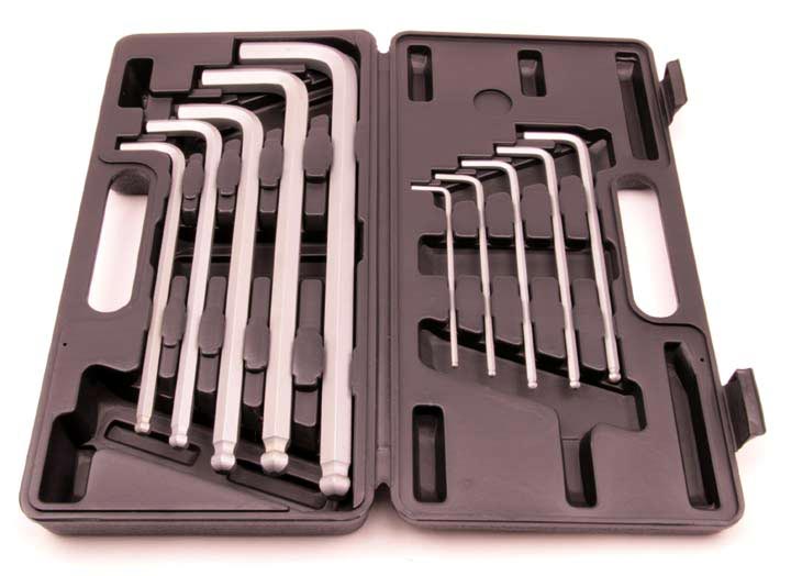 Nut Drivers, Star/Hex Handrivers & Screwdrivers T & E Tools MK068 10 Piece SAE / Standard Ball-End Hex-Key Set
