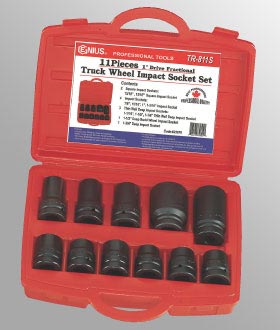 Truck Wheel Bearing Locknut Sockets Genius TR-811S 11 Piece 1