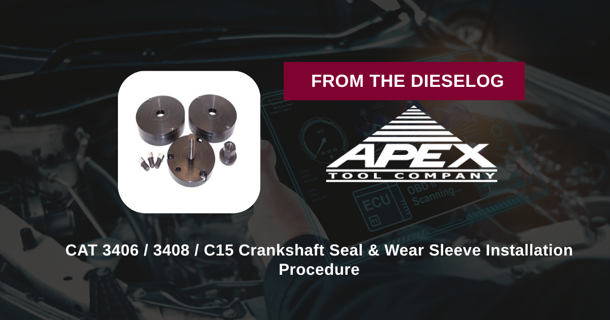 Tech Guide: M10050 CAT 3406 / C15 Crank Seal Install Procedure