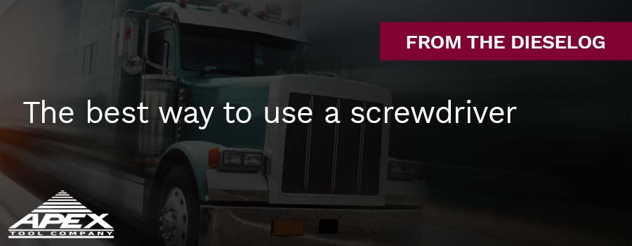 The best way to use a screwdriver