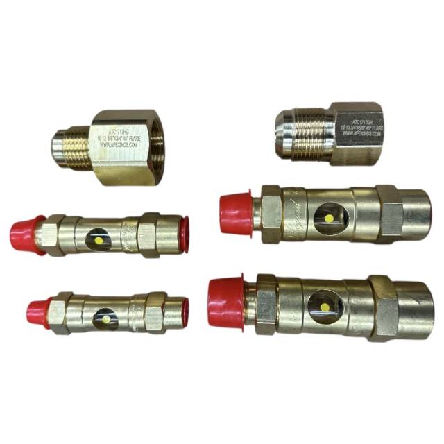 Adapter fittings for quick install on inspection lines.