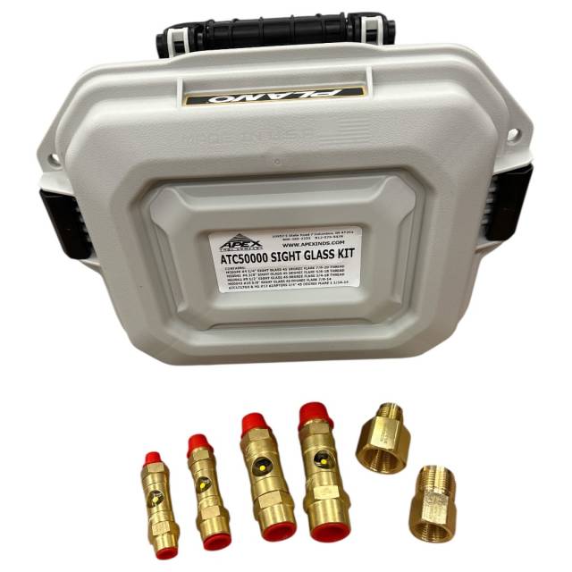 ATC50000 7-Piece Inspection Sight Glass Kit – Sizes #4 to #12 with Adapters