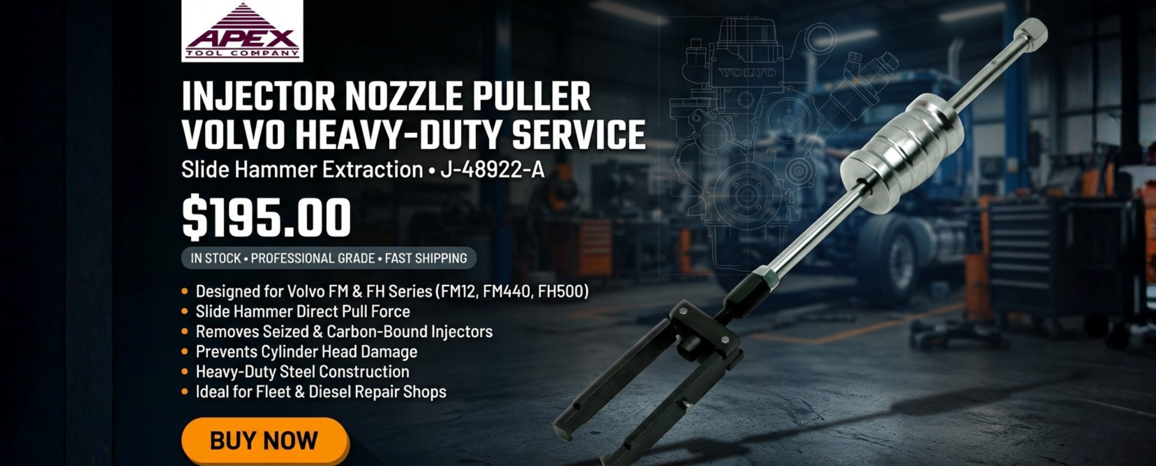 ATC J-48922-A Volvo FM FH Injector Nozzle Puller Tool