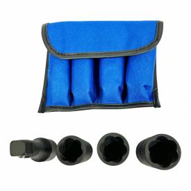 ATC 2337 1/2" Drive 4 piece Wheel Nut Twist Socket Set 6 Point