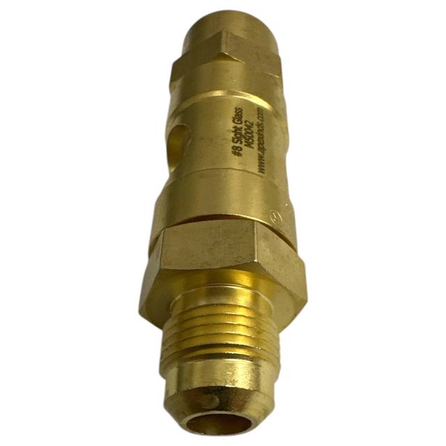 M50042 Inspection Sight Glass 8 1/2 Inch 45 Degree Flare Front Angle View