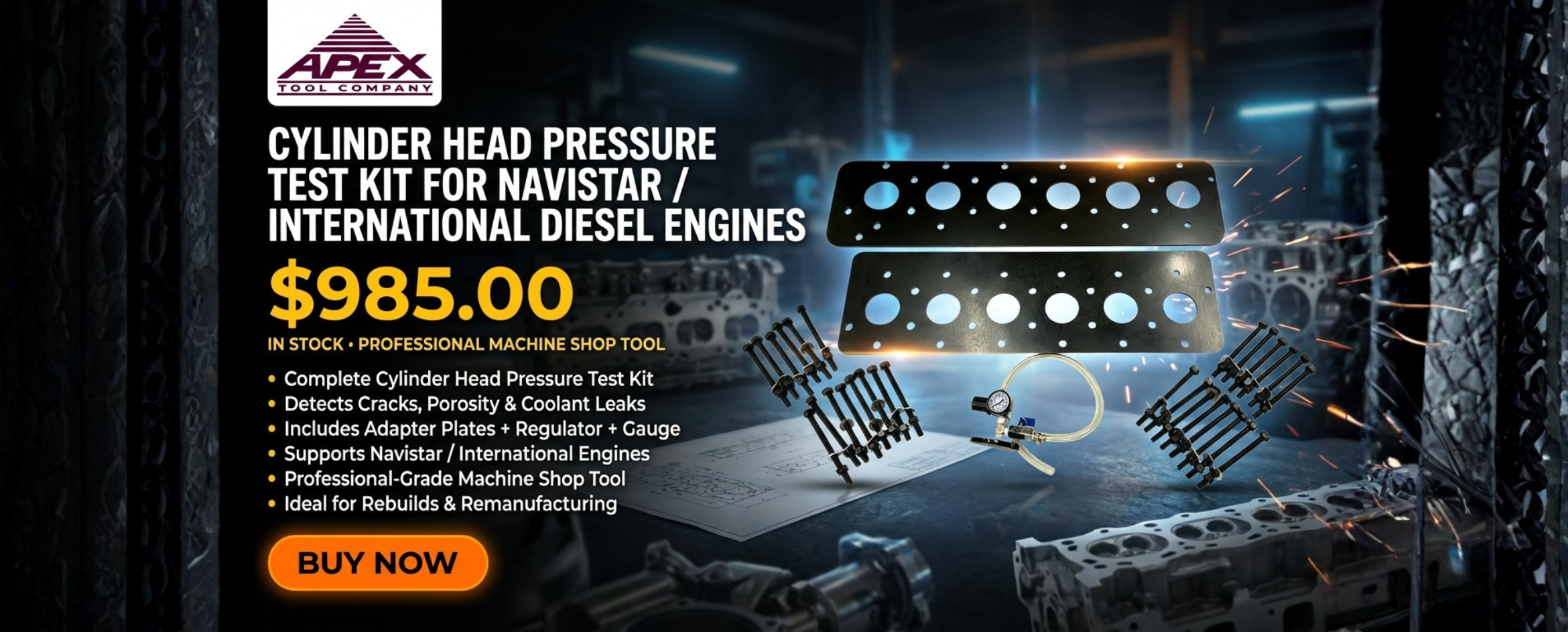 ZTSE4289A Navistar / International Cylinder Head Pressure Adapter Plates