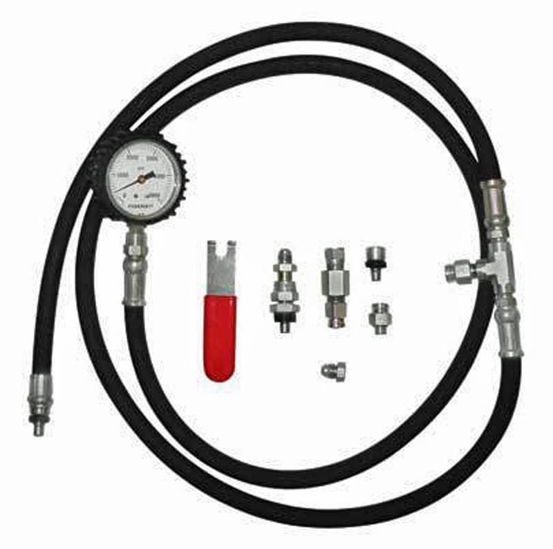 AB Tools AT231 Oil Pressure Test Kit 12-Piece – 0-140psi Gauge With Flexible Hose