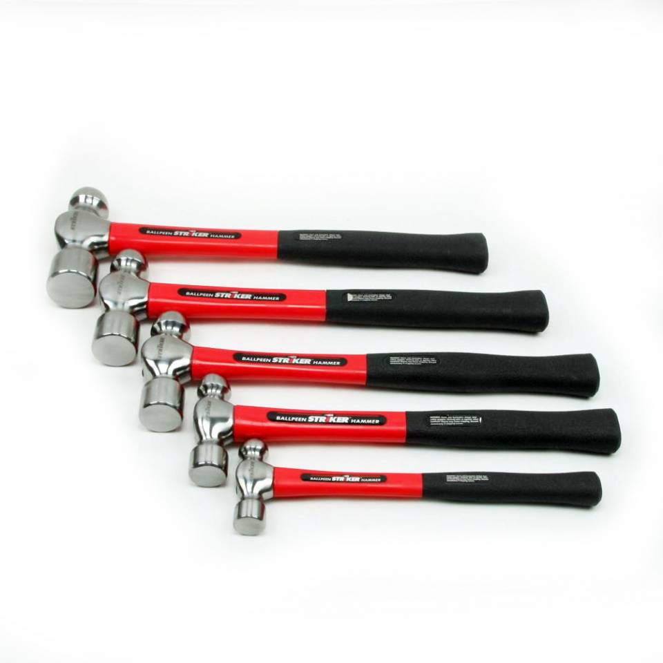 U.S. Tape 69080 5 Piece Ball Peen Hammer Set 8oz, 16oz, 24 oz